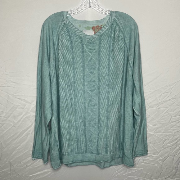 Tommy Bahama Light Green Sweater Cotton and Linen Size XXL - Picture 1 of 4